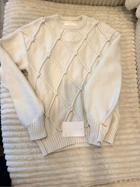 NEW Jordan Wings Collection Net Sweater Cream FB2672-030 Italy
